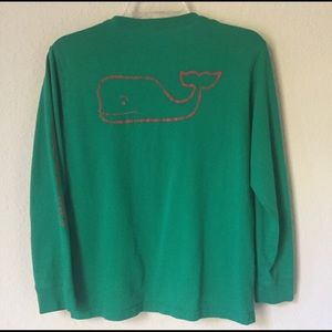 Vineyard Vines Green Child Shirt L/S sz Large EUC